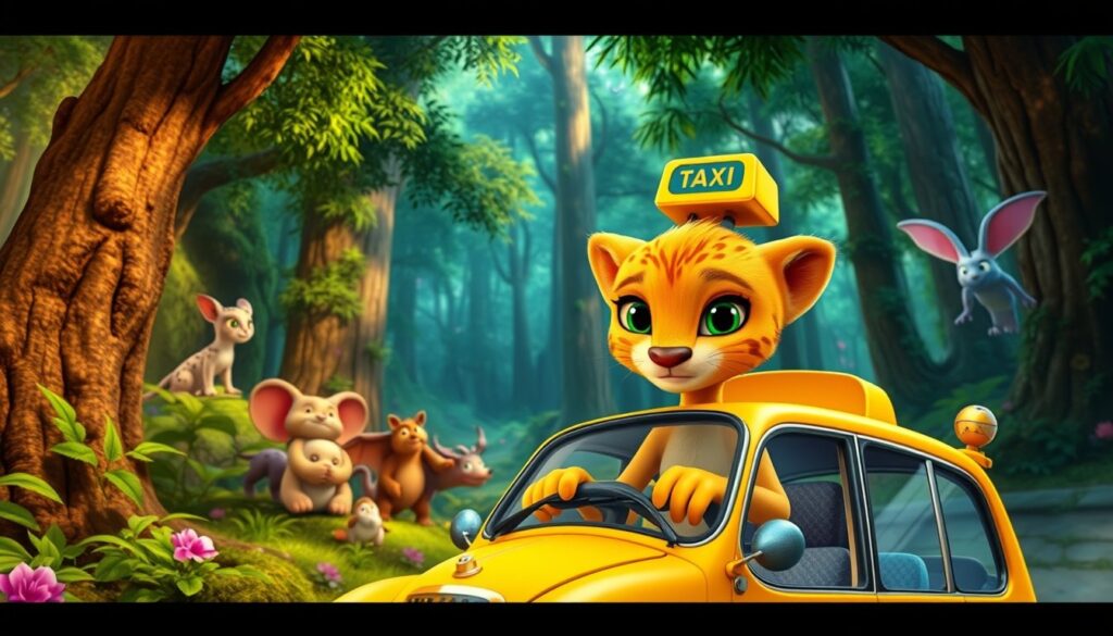 Turbo Tails: The Taxi Cheetah’s Adventures!